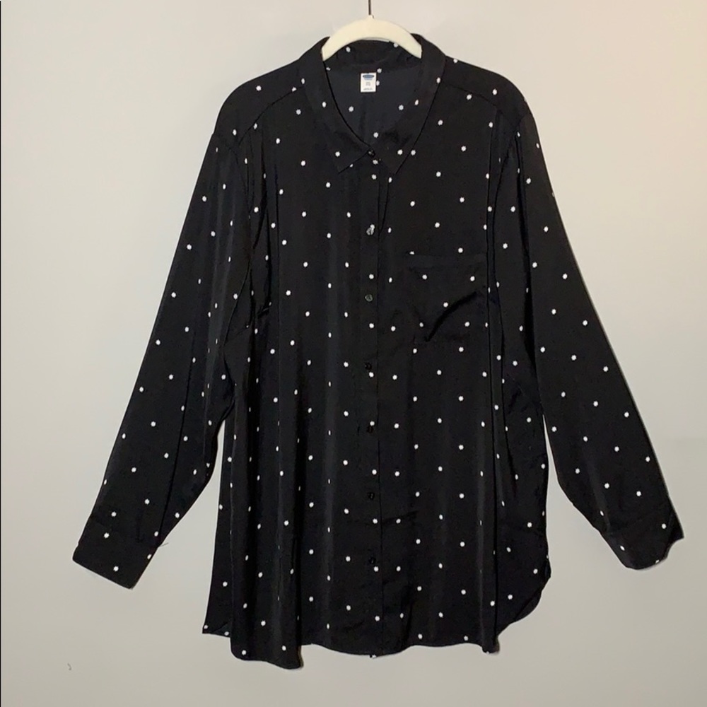 Star Pattern Button Up Blouse - image 1